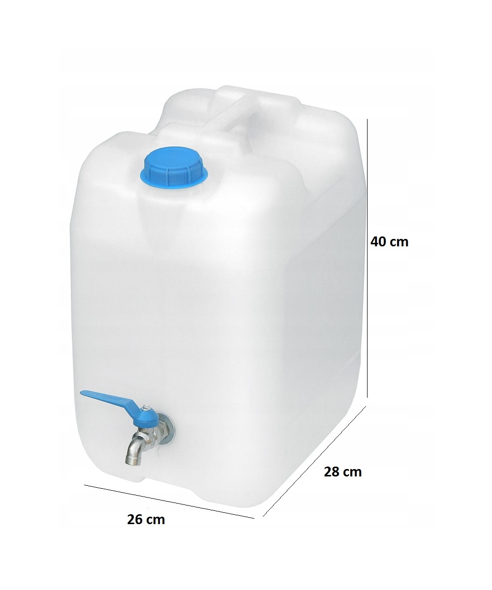Pojemnik zbiornik baniak na wodę 20l kranik metal