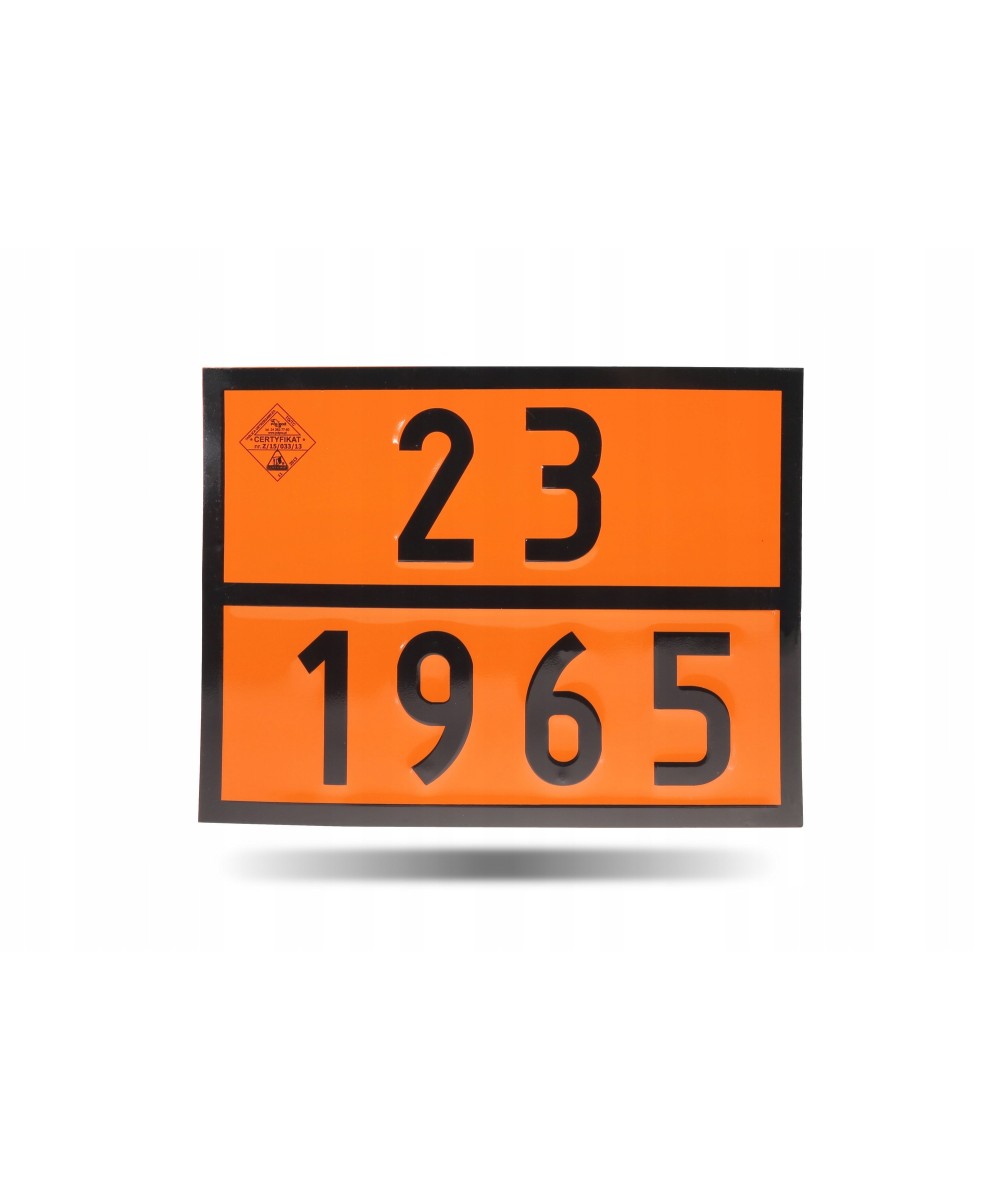 Tablica ADR numeryczna 23-1965 LPG